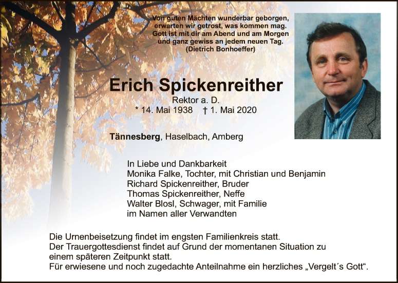 159spickenreiter + 01.05.2020 - Erich Spickenreither
