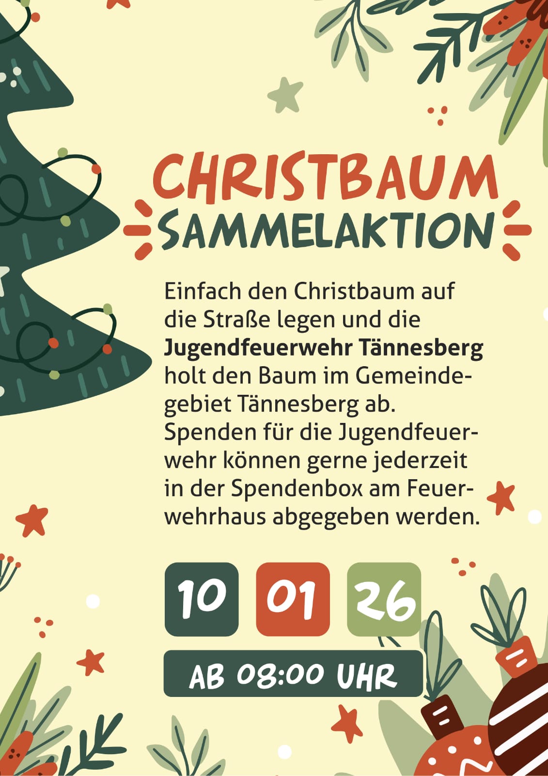 Christbaumsammelaktion